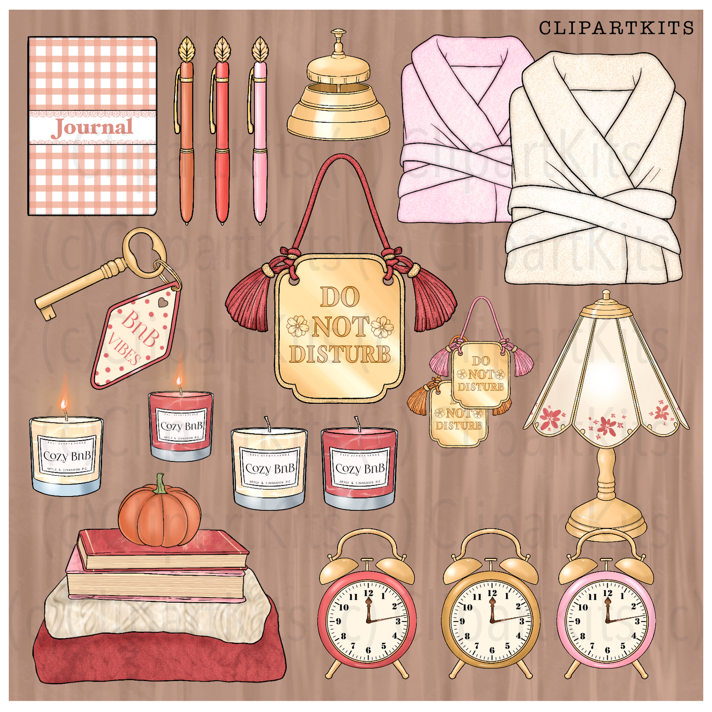 Cozy BnB | Complete Clipart Set