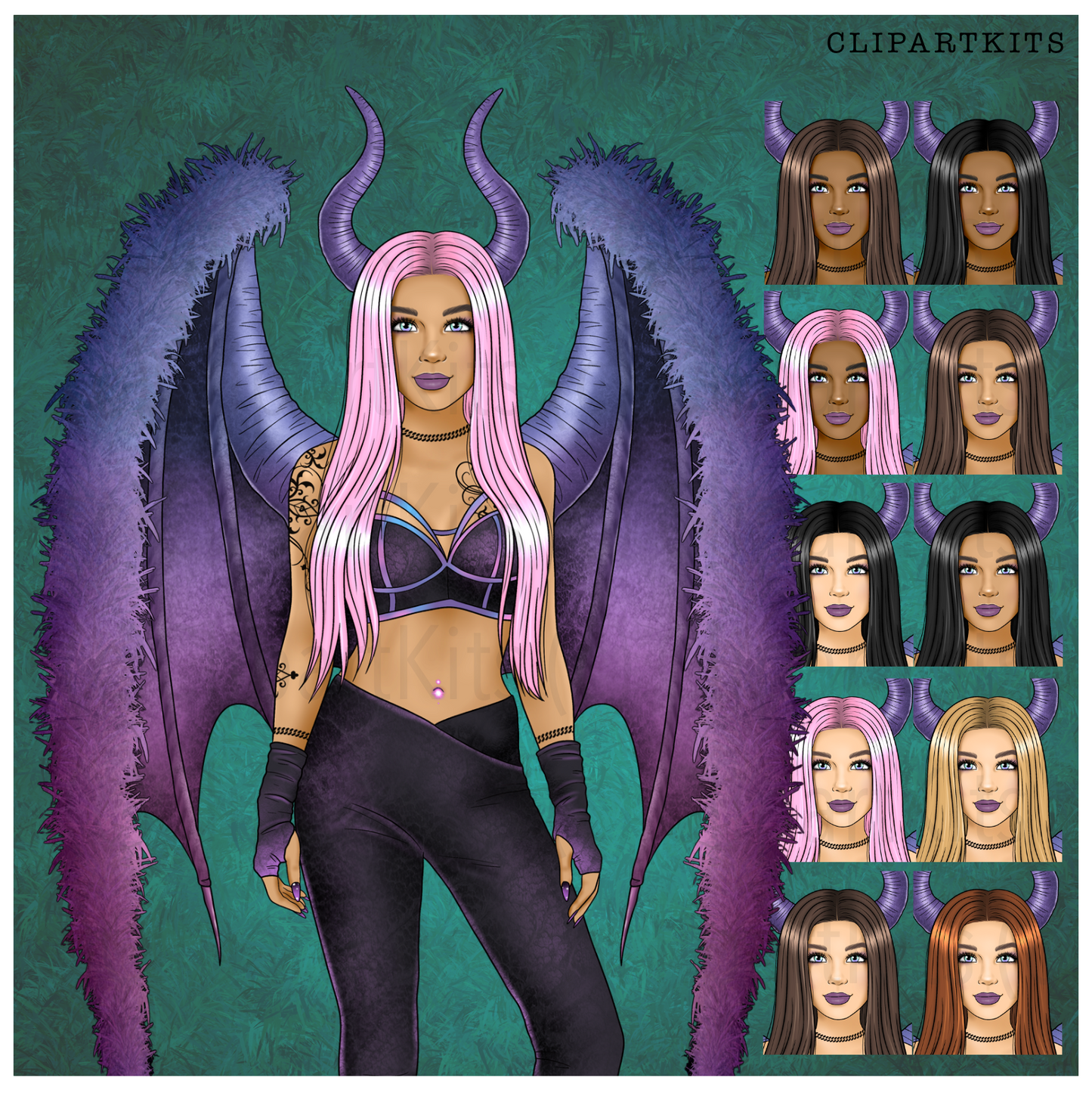 Dark Enchantment | Complete Clipart Set