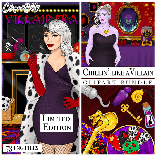 Chillin Like a Villain -July Limited Edition Art Set | Complete Clipart Set