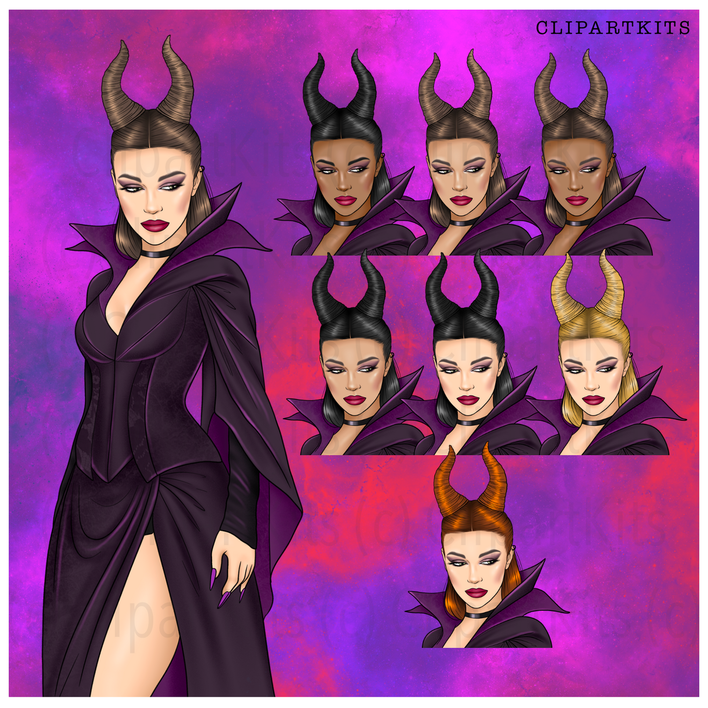 Chillin Like a Villain -July Limited Edition Art Set | Complete Clipart Set