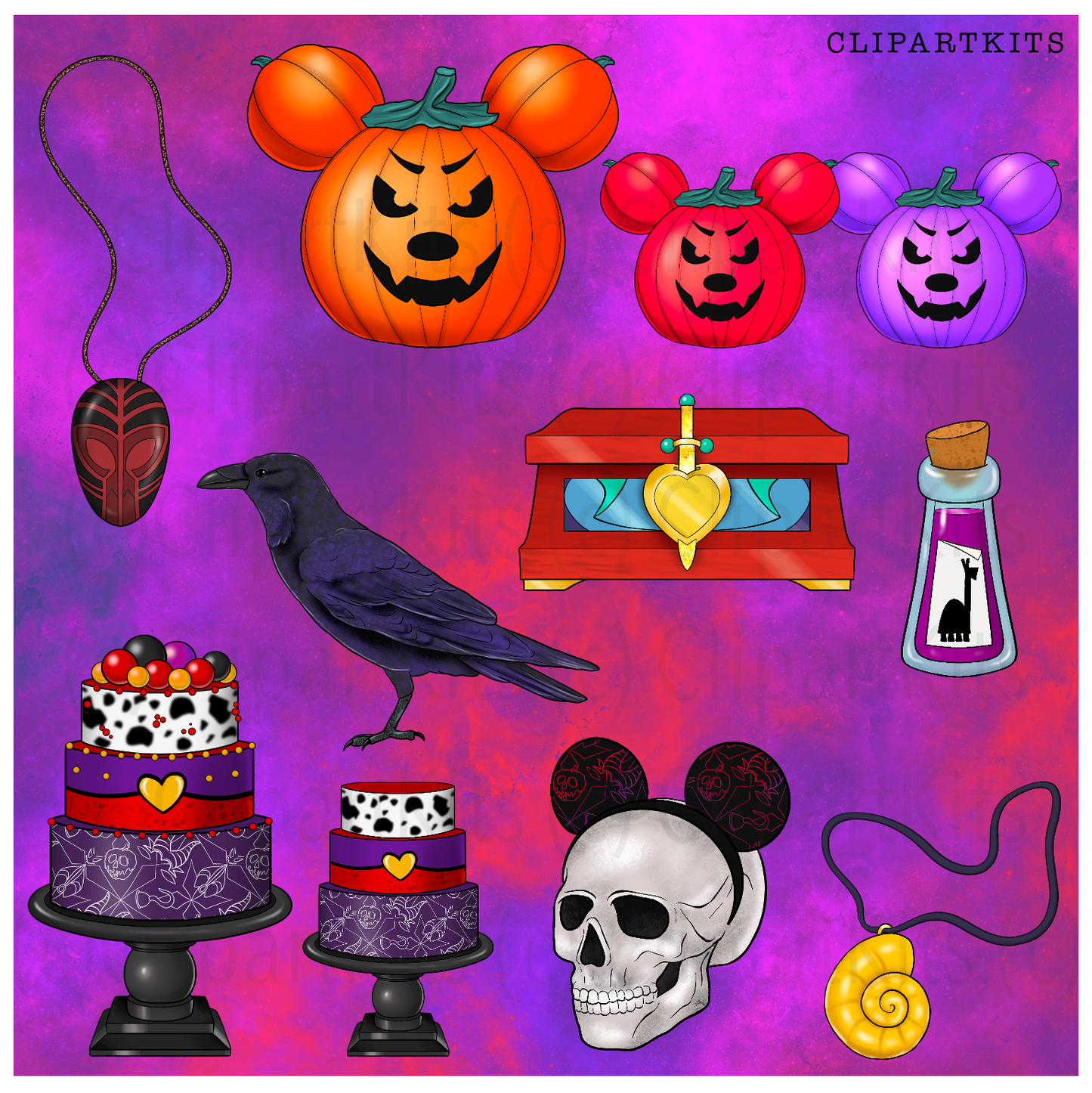 Chillin Like a Villain -July Limited Edition Art Set | Complete Clipart Set