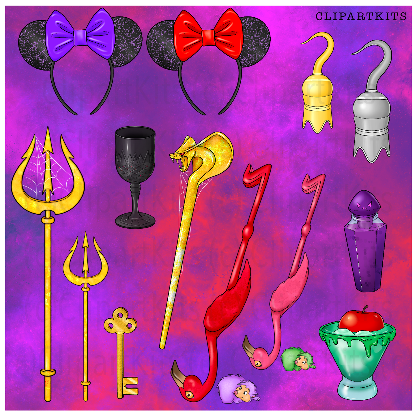 Chillin Like a Villain -July Limited Edition Art Set | Complete Clipart Set
