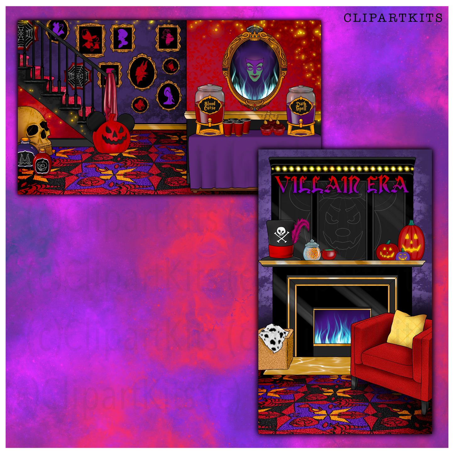 Chillin Like a Villain -July Limited Edition Art Set | Complete Clipart Set