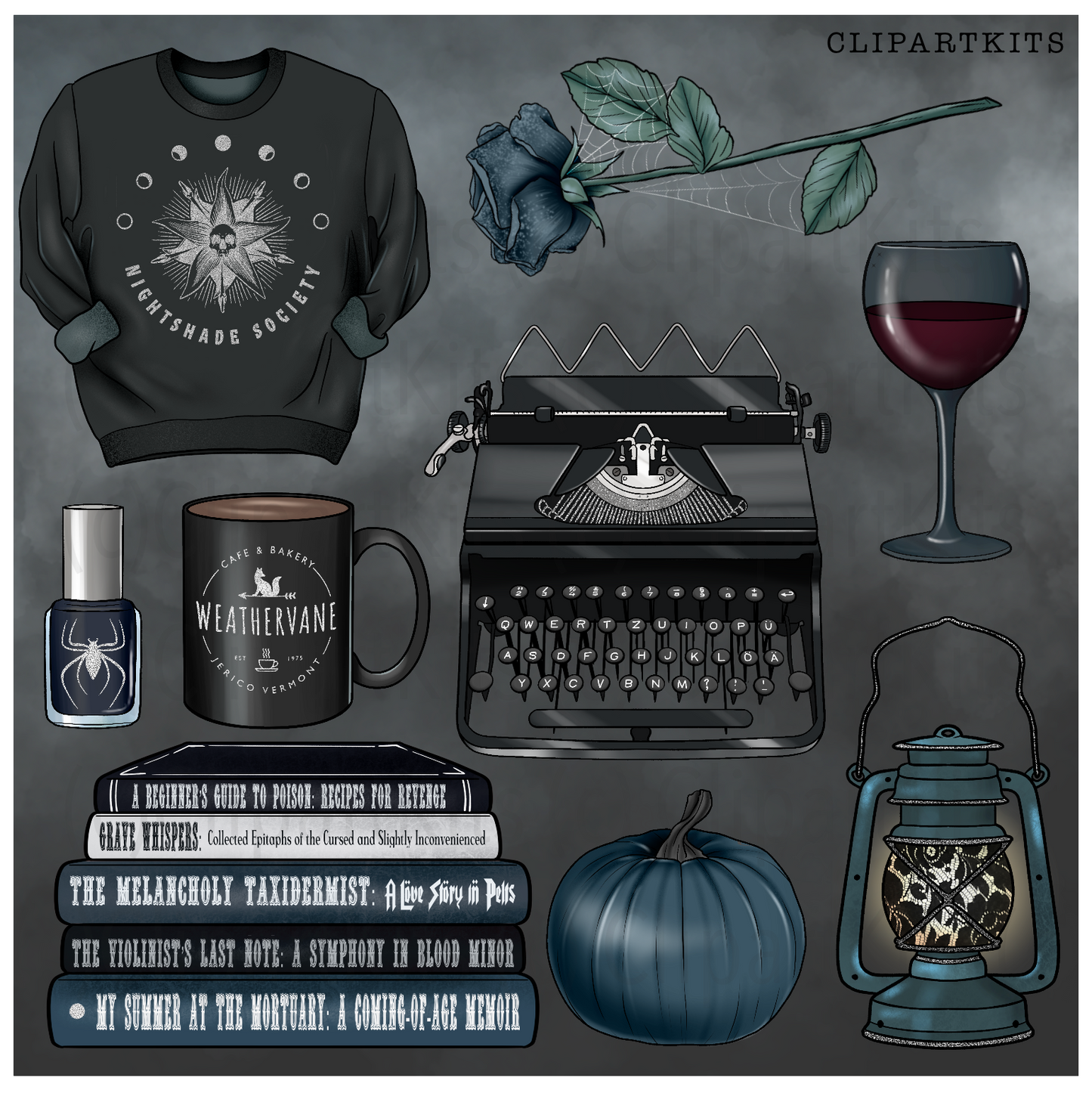 Nevermore - August Limited Edition Art Set | Complete Clipart Set