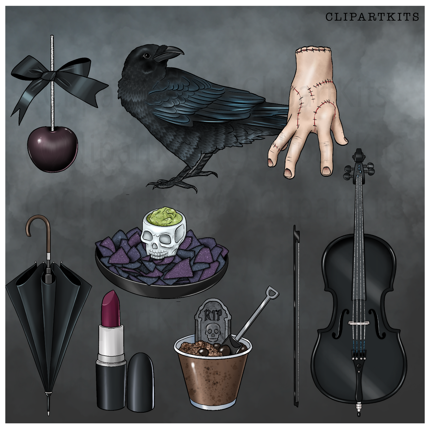 Nevermore - August Limited Edition Art Set | Complete Clipart Set