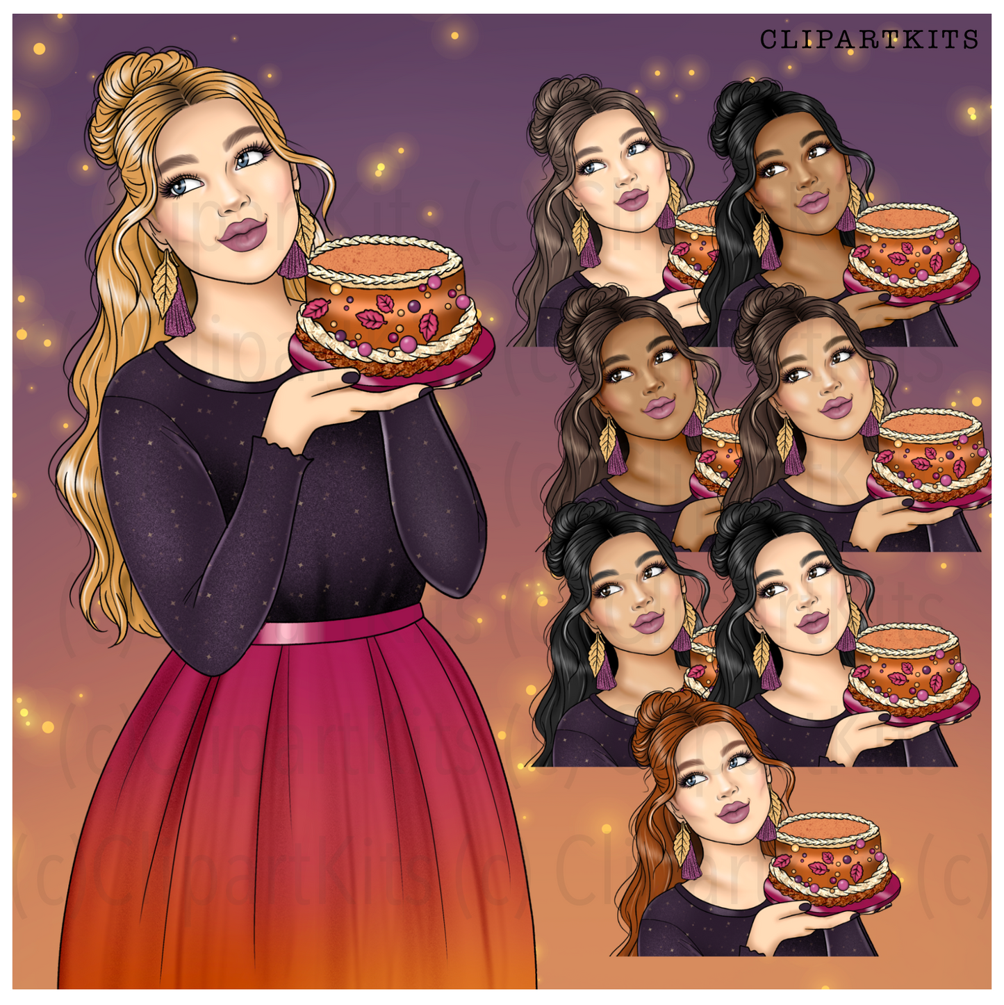 Fall Birthday | Complete Clipart Set