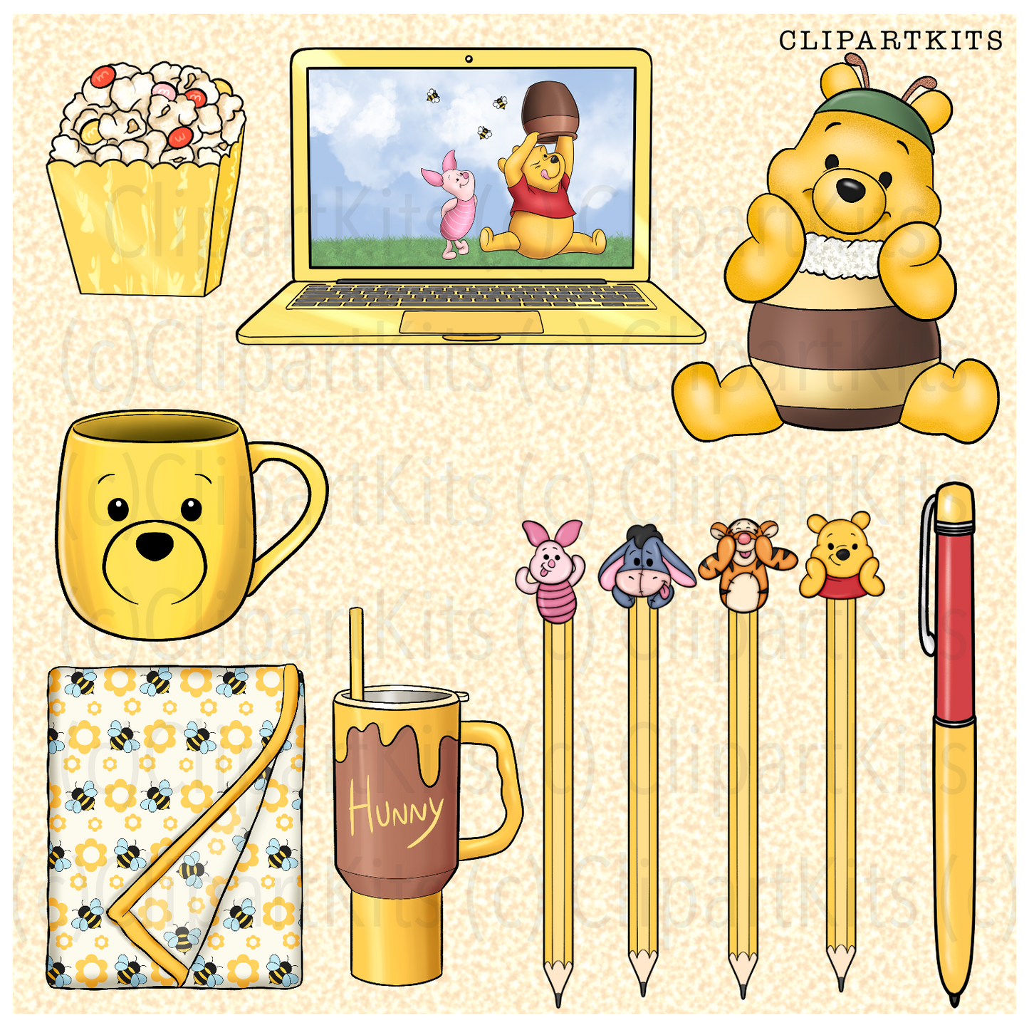 Cozy August Limited Edition Art Set | Complete Clipart Set