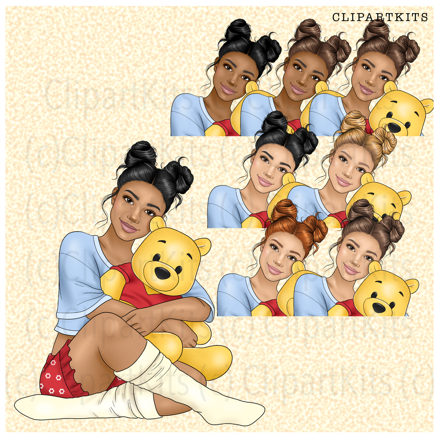 Cozy August Limited Edition Art Set | Complete Clipart Set