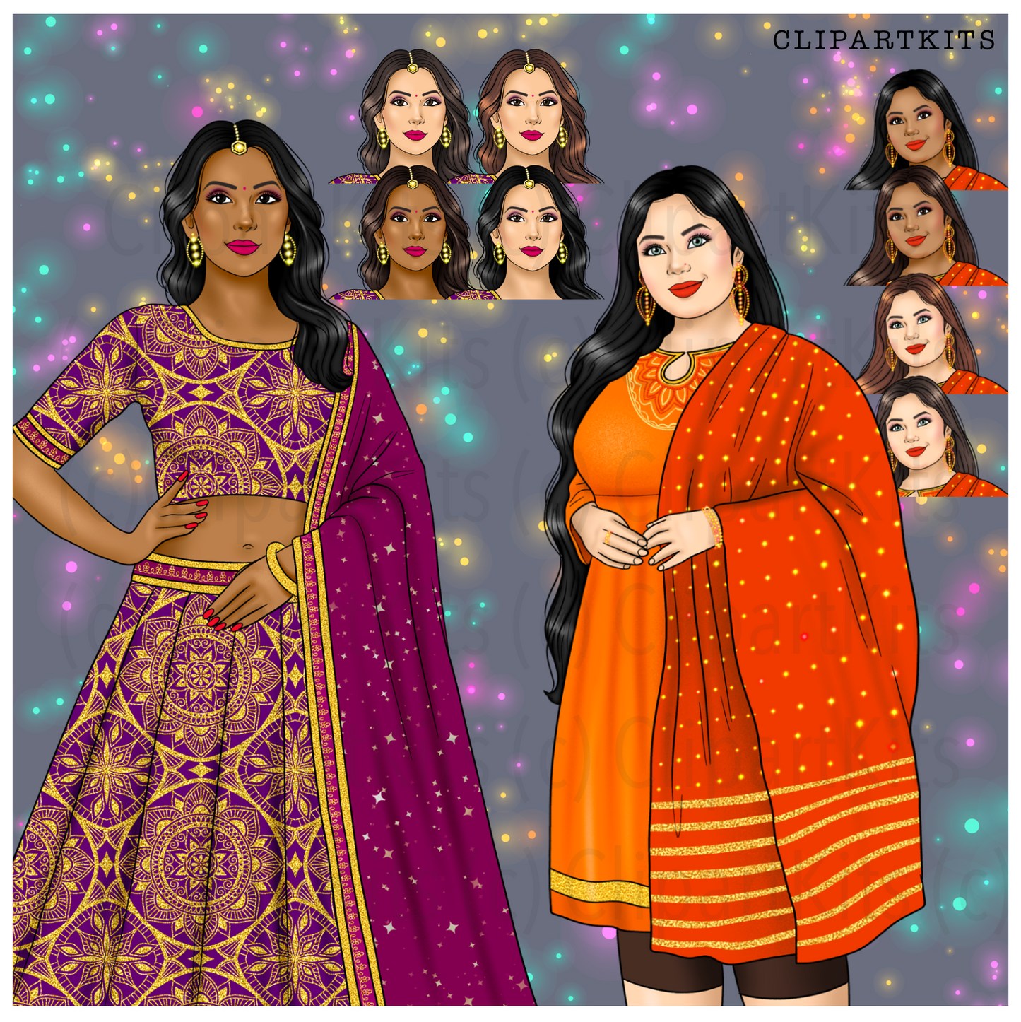 Diwali Dazzle | Complete Clipart Set