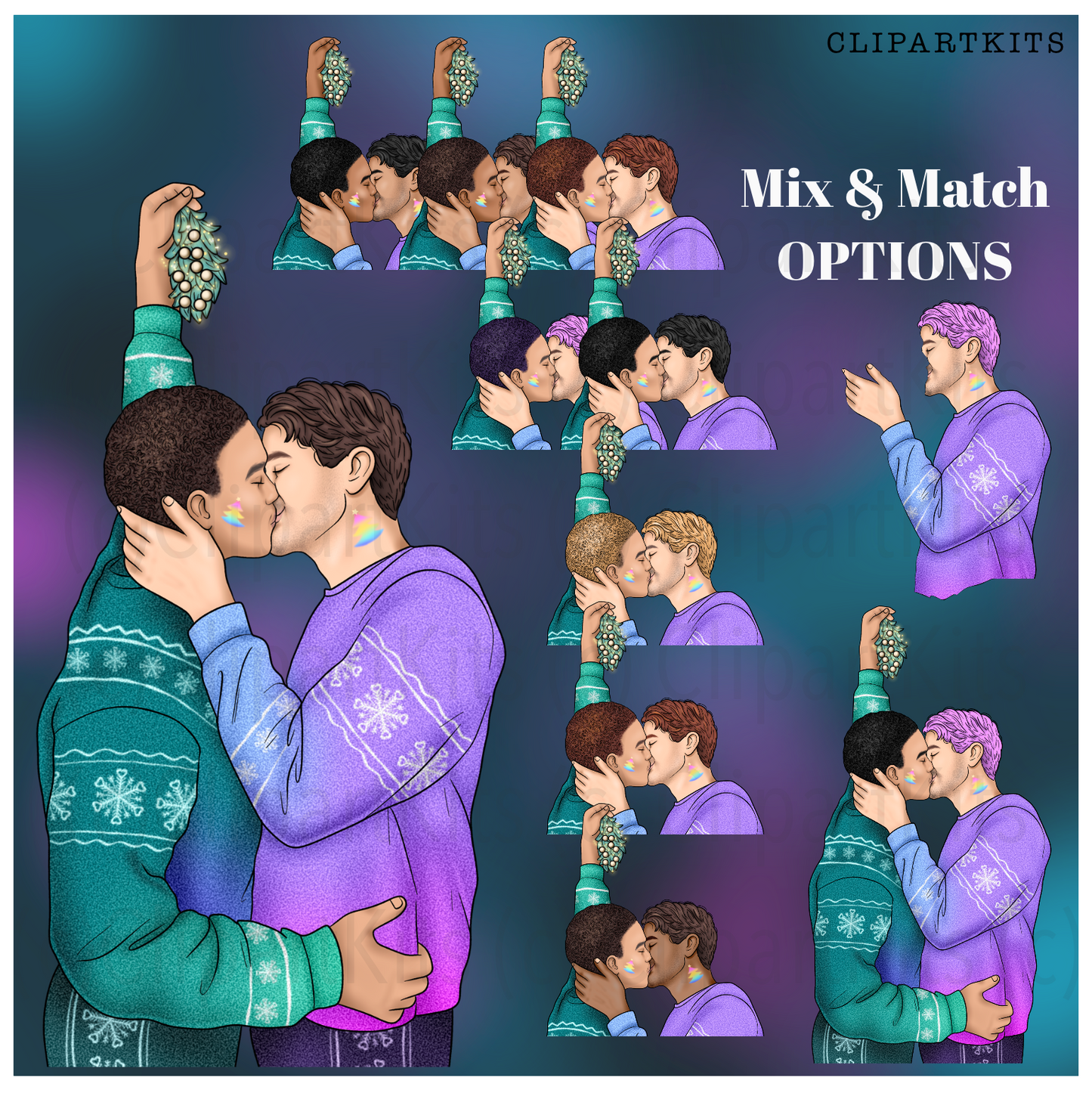 Pride Christmas | Complete Clipart Set