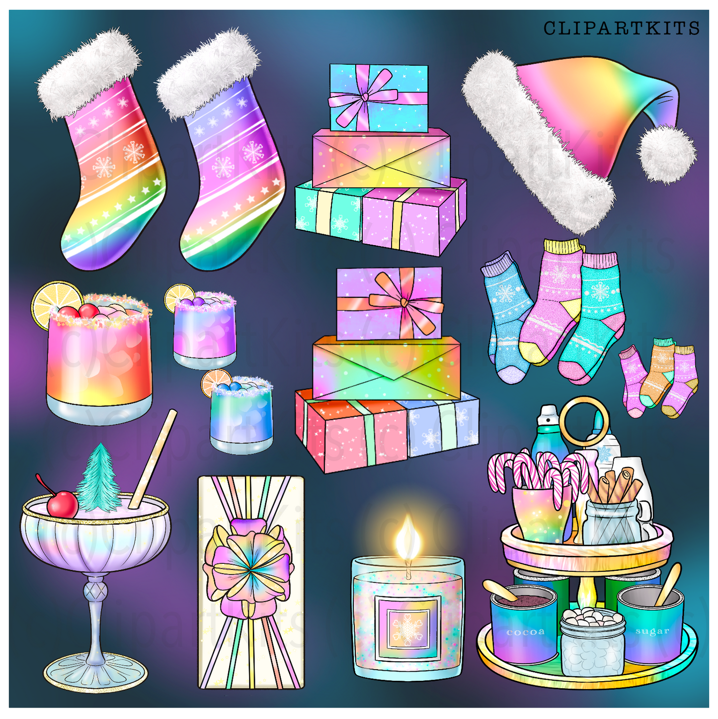 Pride Christmas | Complete Clipart Set