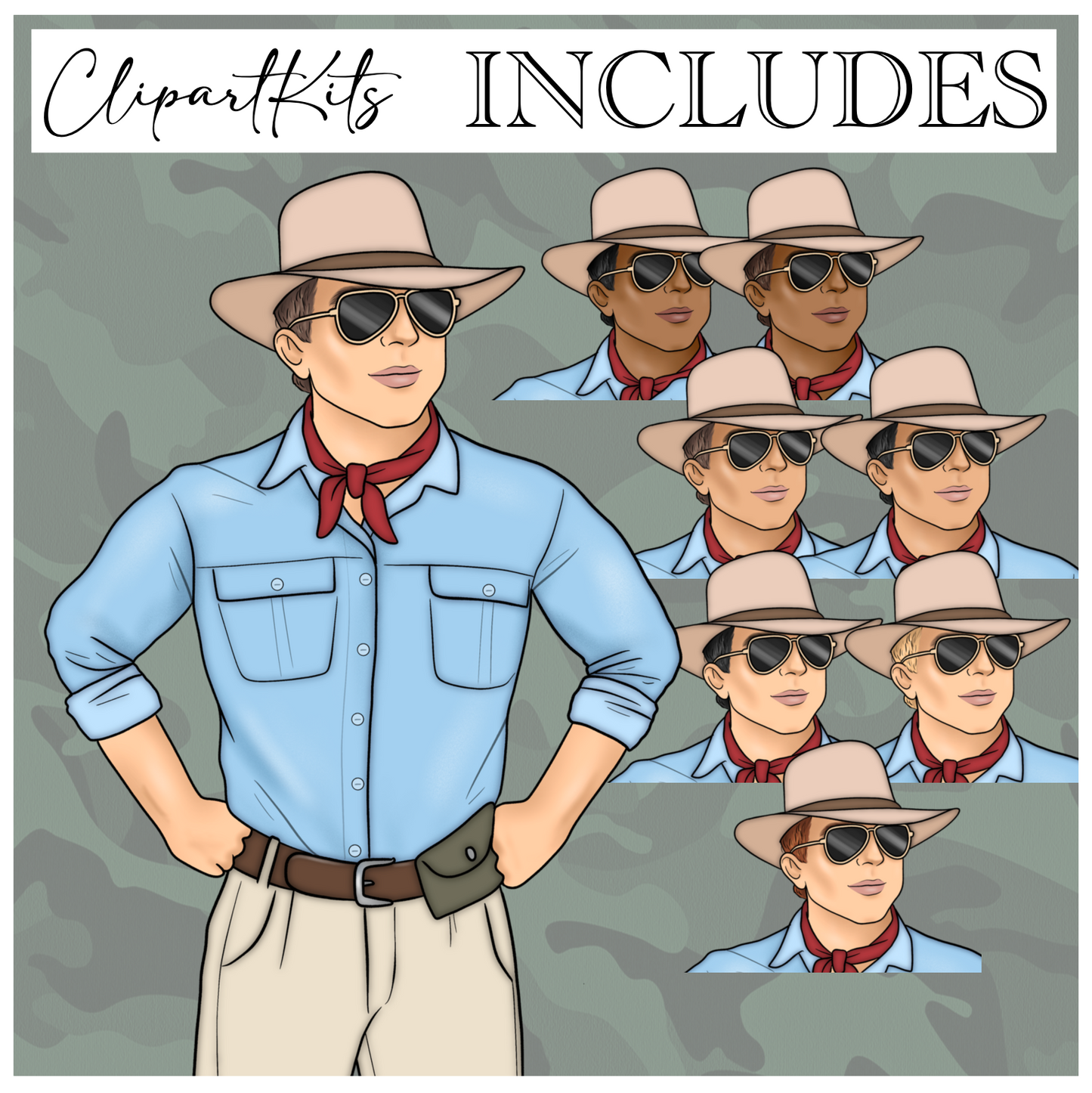 Jurassic Girlie | Complete Clipart Set