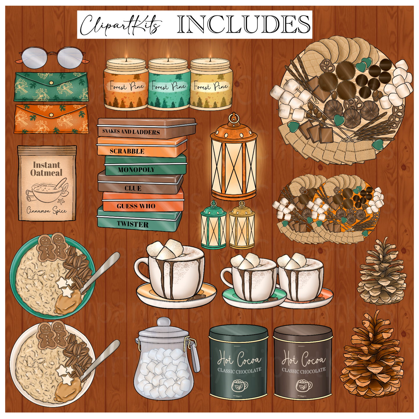 Cosy Treehouse | Complete Clipart Set