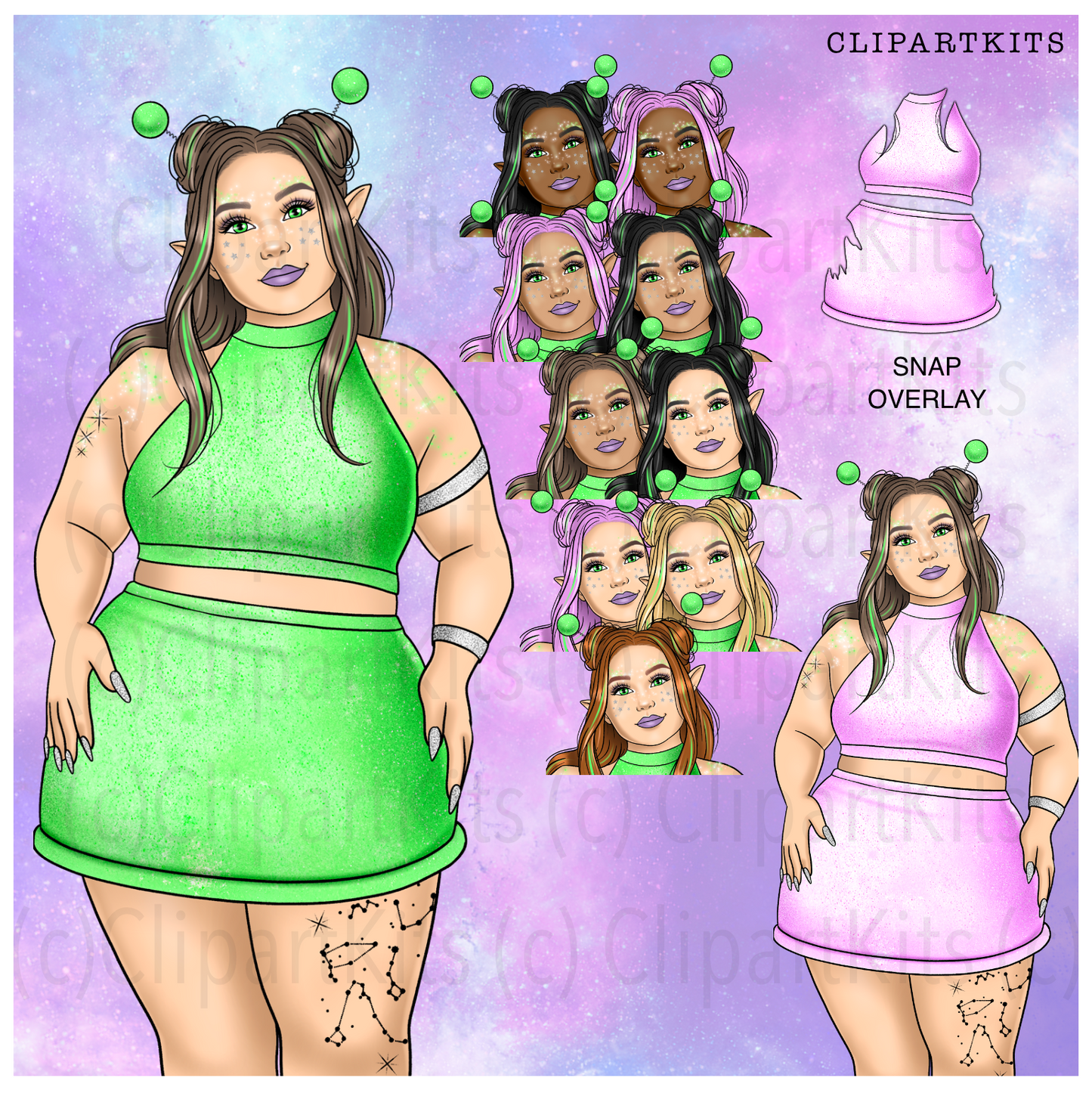 Intergalactic | Complete Clipart Set