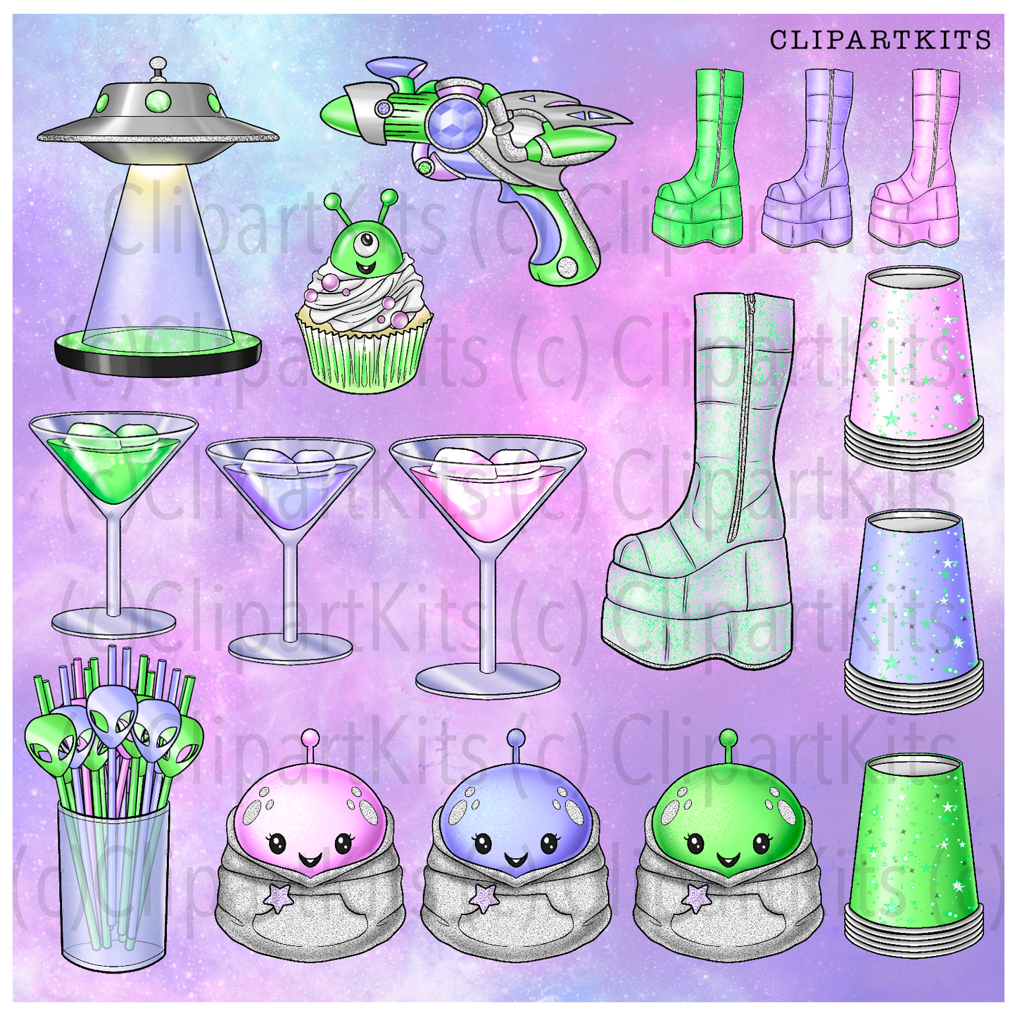 Intergalactic | Complete Clipart Set