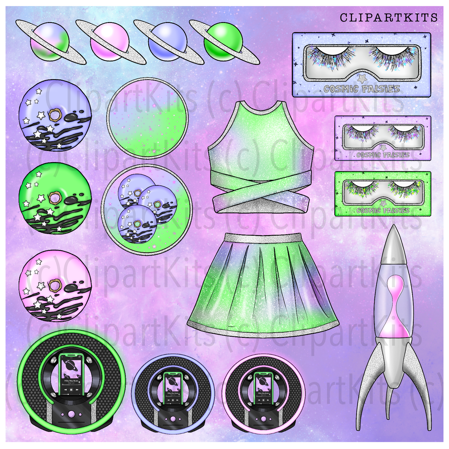 Intergalactic | Complete Clipart Set