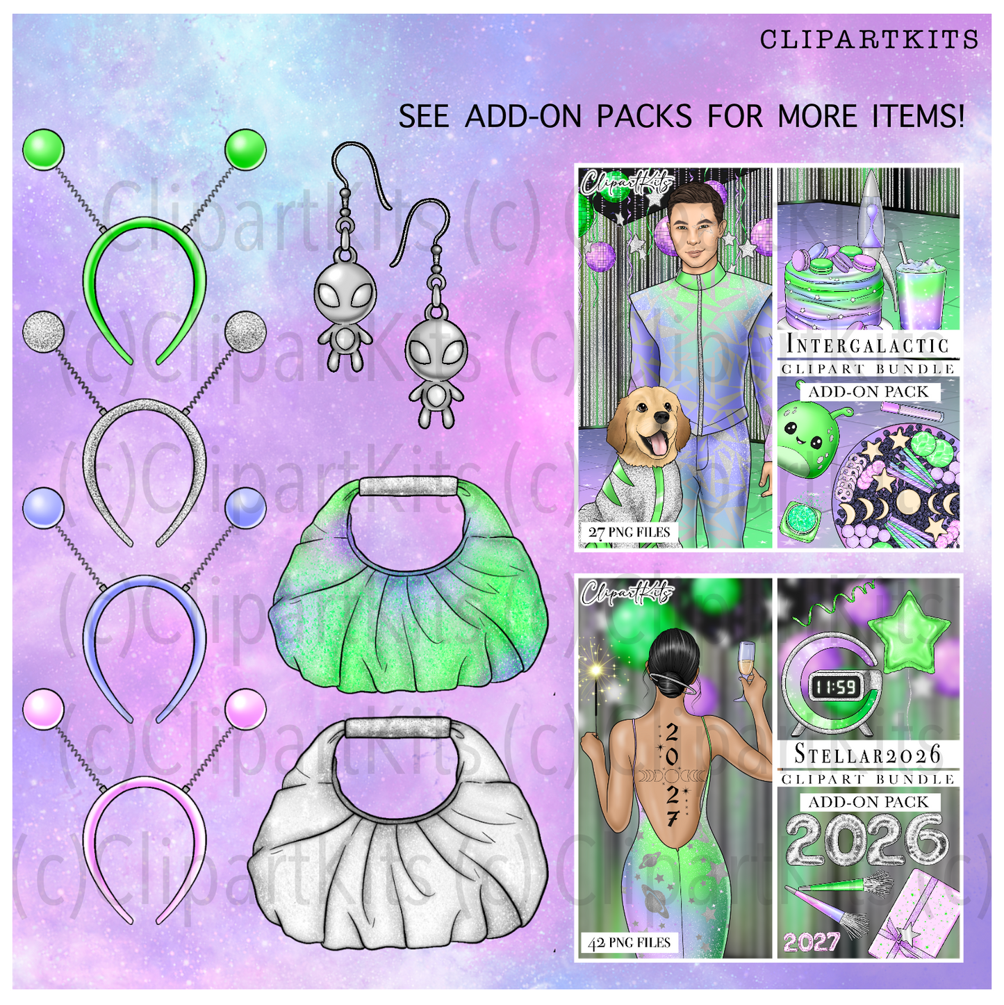 Intergalactic | Complete Clipart Set