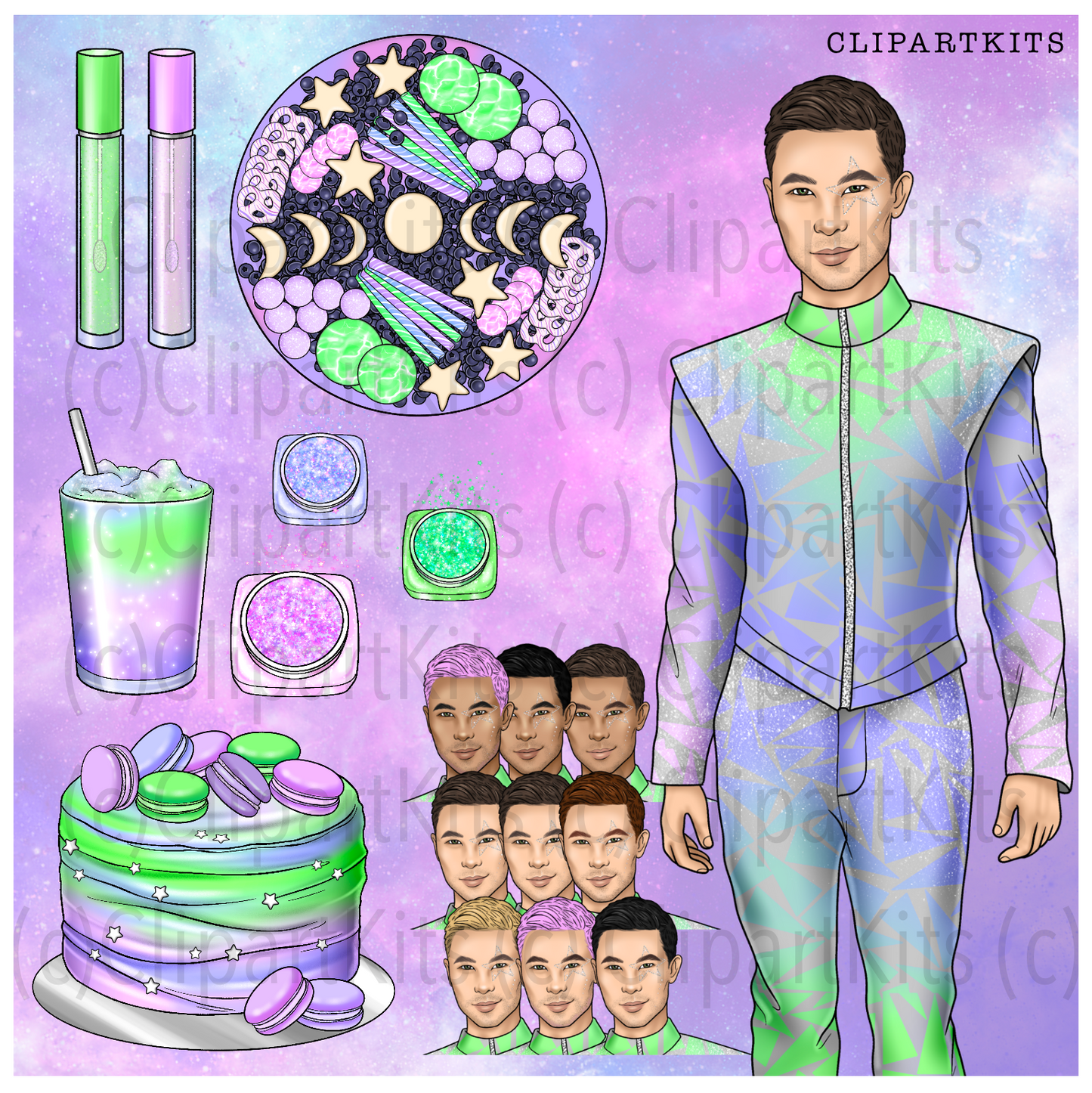 Intergalactic Add-On | Complete Clipart Set