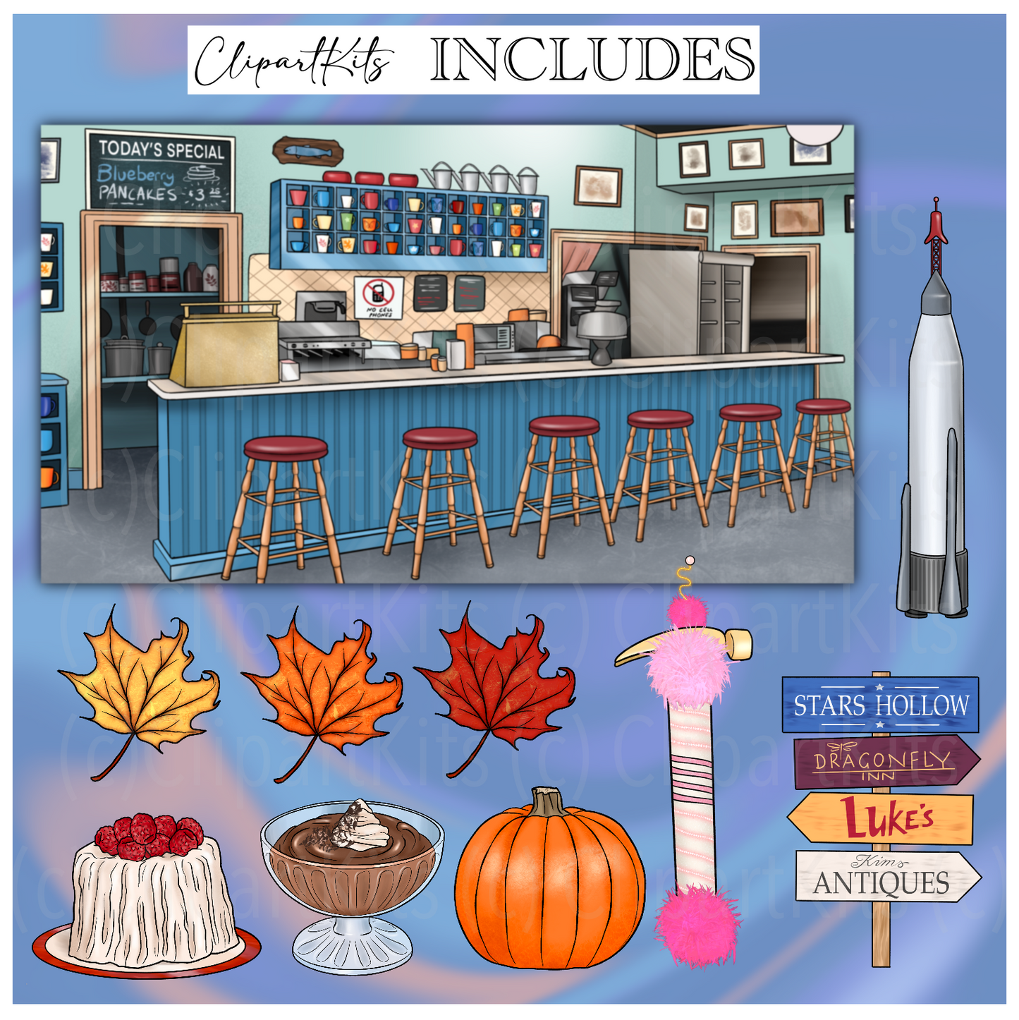 September Limited Edition Art Set BONUS Scene | Complete Clipart Set