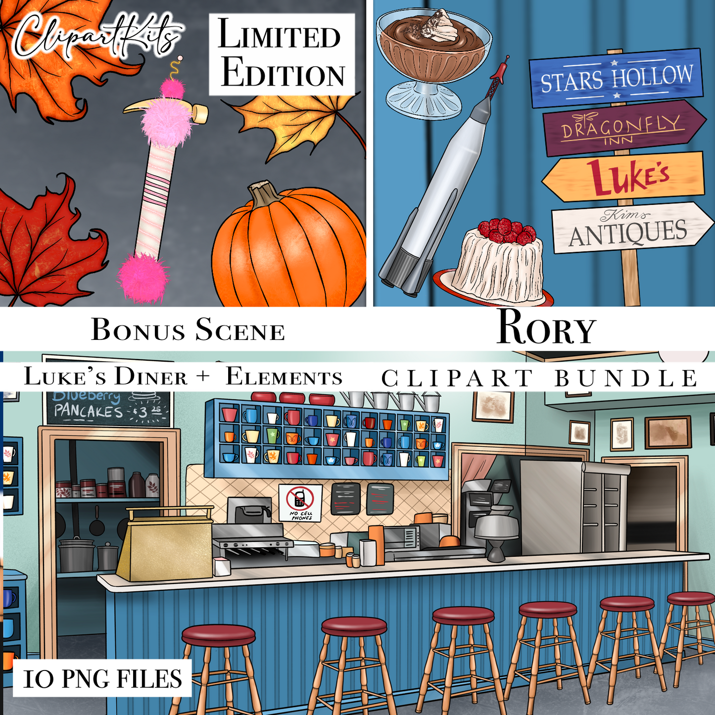 September Limited Edition Art Set BONUS Scene | Complete Clipart Set