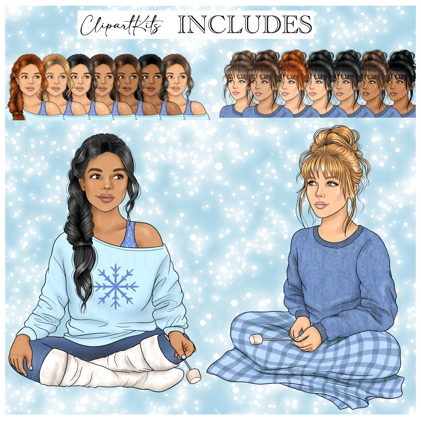 Frosty Treehouse | Complete Clipart Set