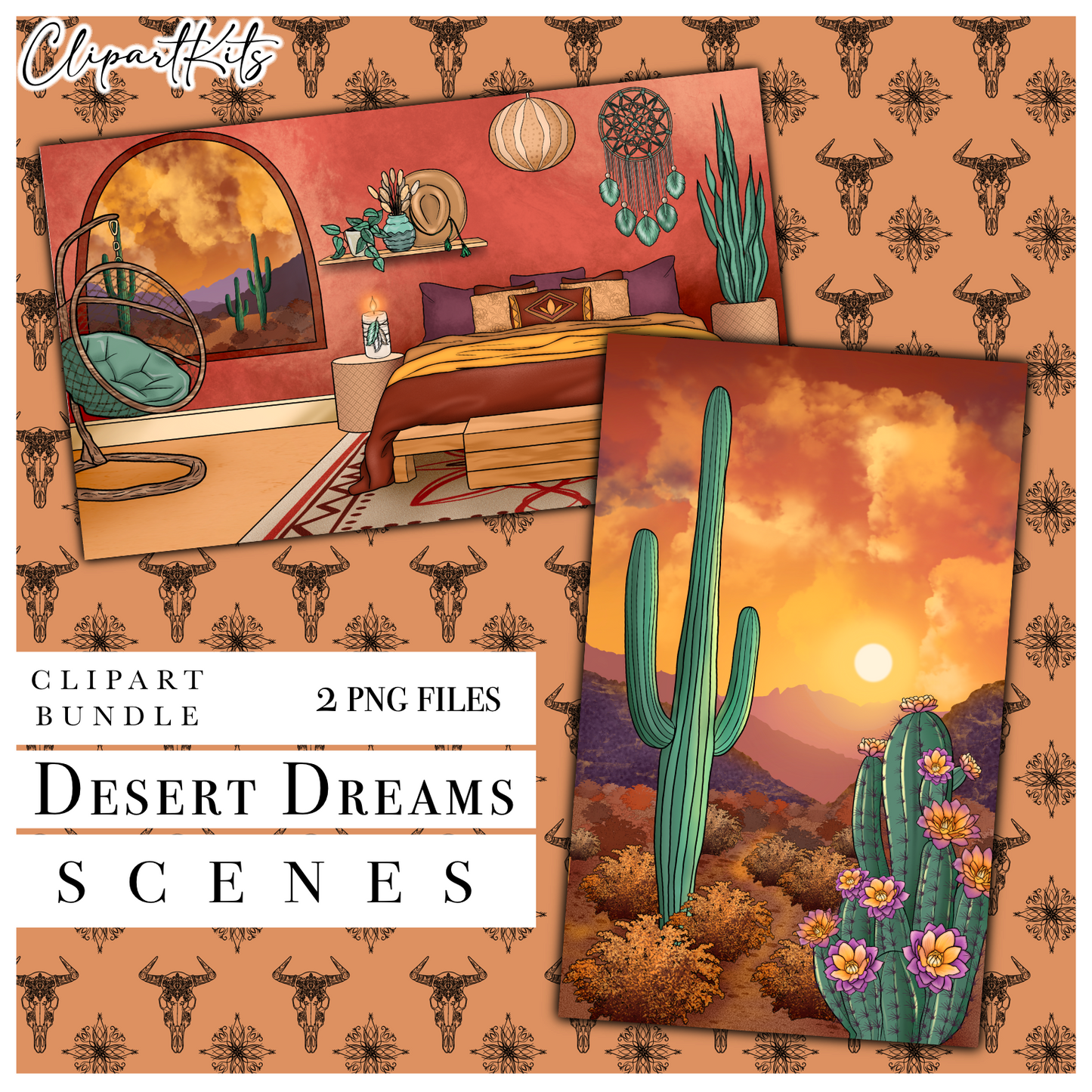 Desert Dreams SCENES | Clipart Set