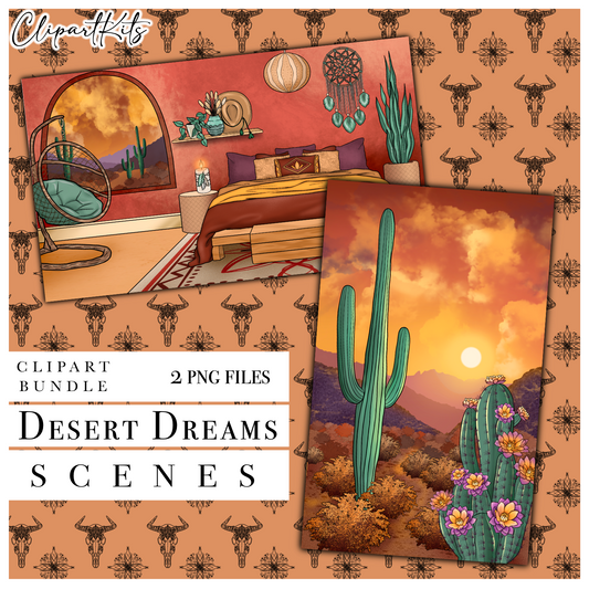 Desert Dreams SCENES | Clipart Set