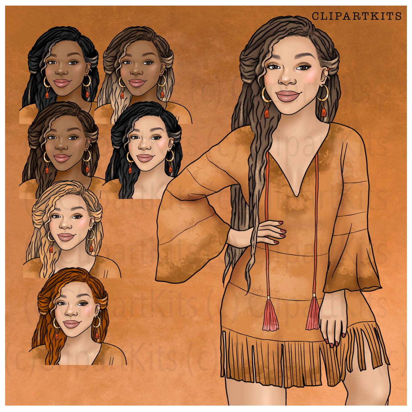 Desert Dreams FASHION | Clipart Set