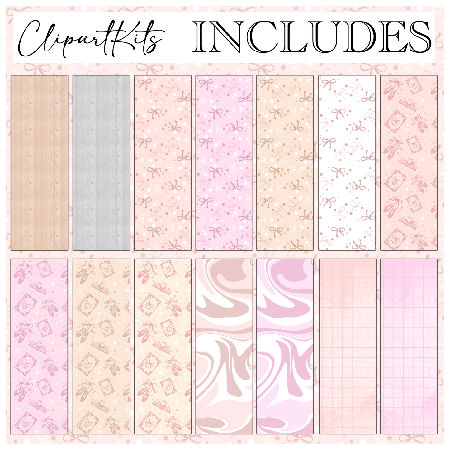 Books and Ballet | Complete Clipart Set