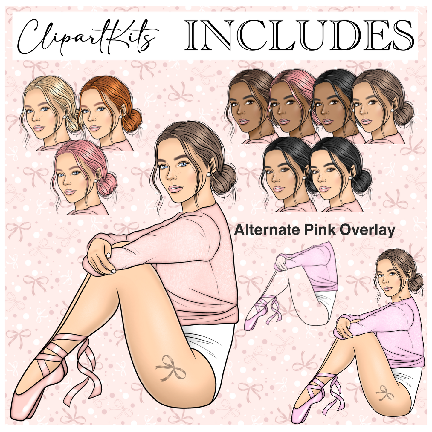 Books and Ballet | Complete Clipart Set