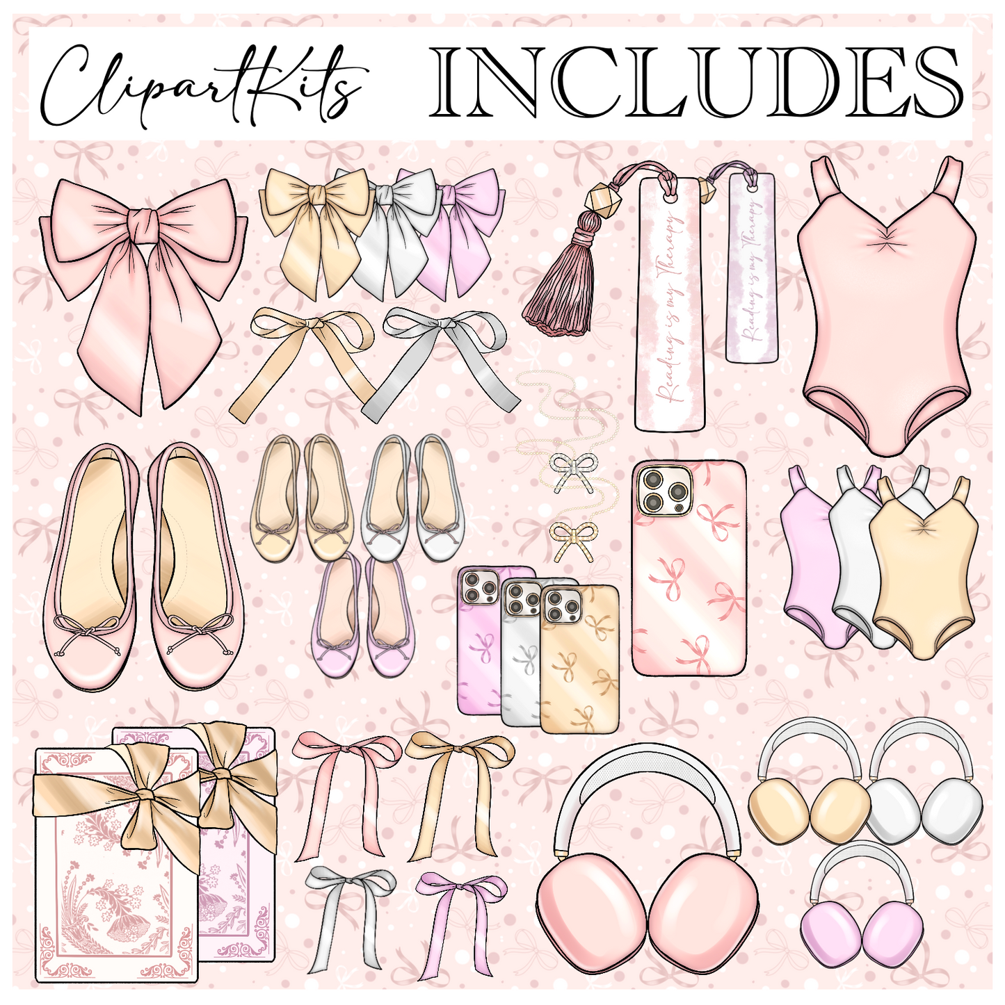 Books and Ballet | Complete Clipart Set