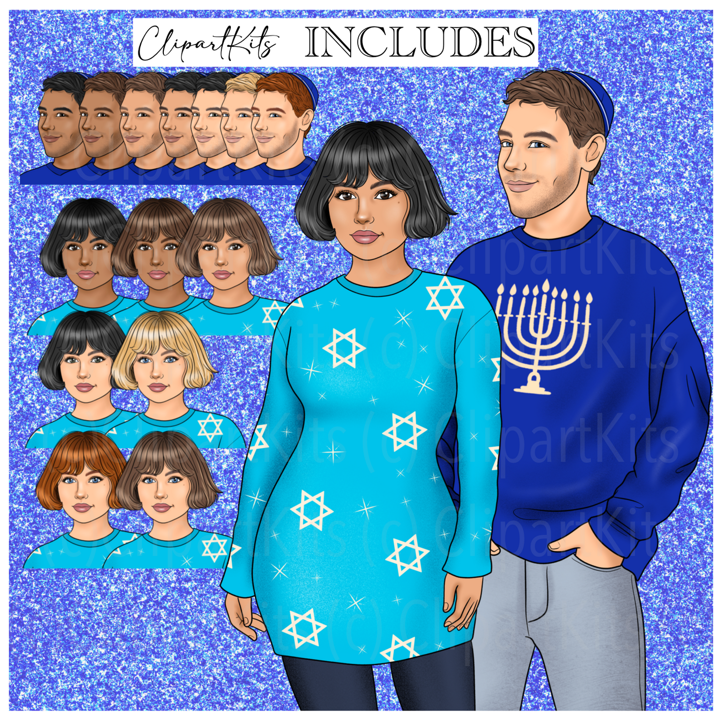 Hanukkah Holiday | Complete Clipart Set