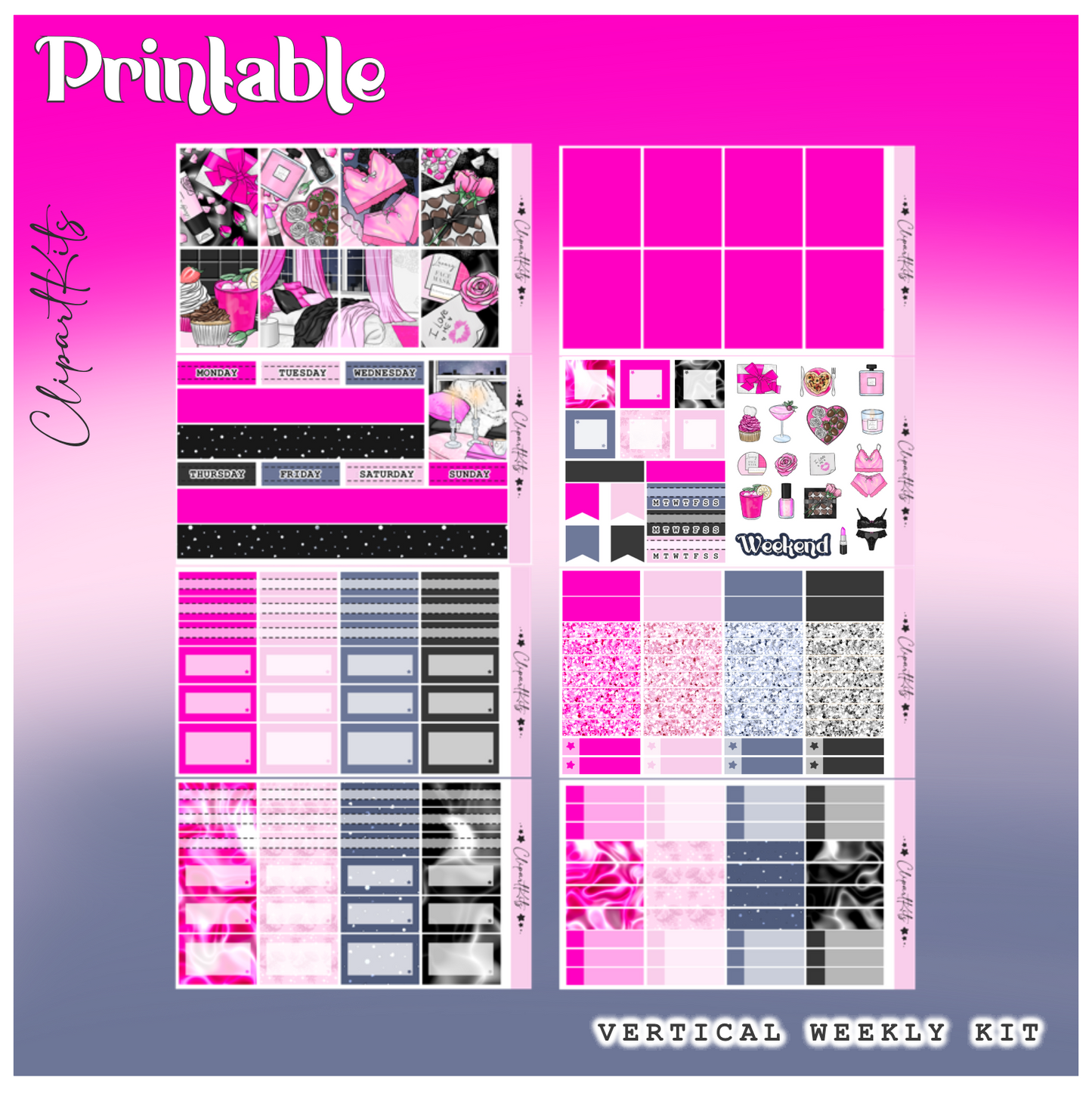 I Love Me | PRINTABLE Weekly Vertical Kit