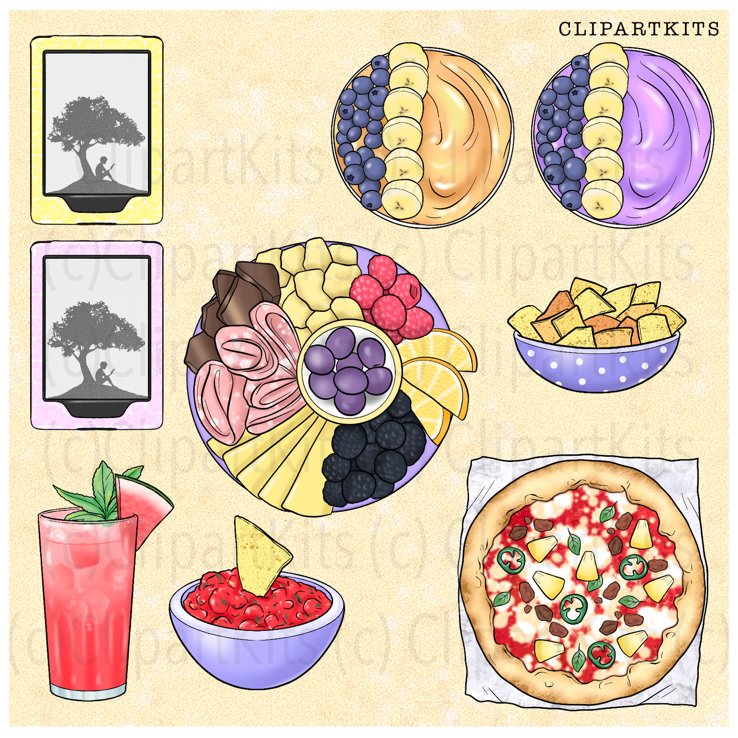 Beach Picnic | Complete Clipart Set