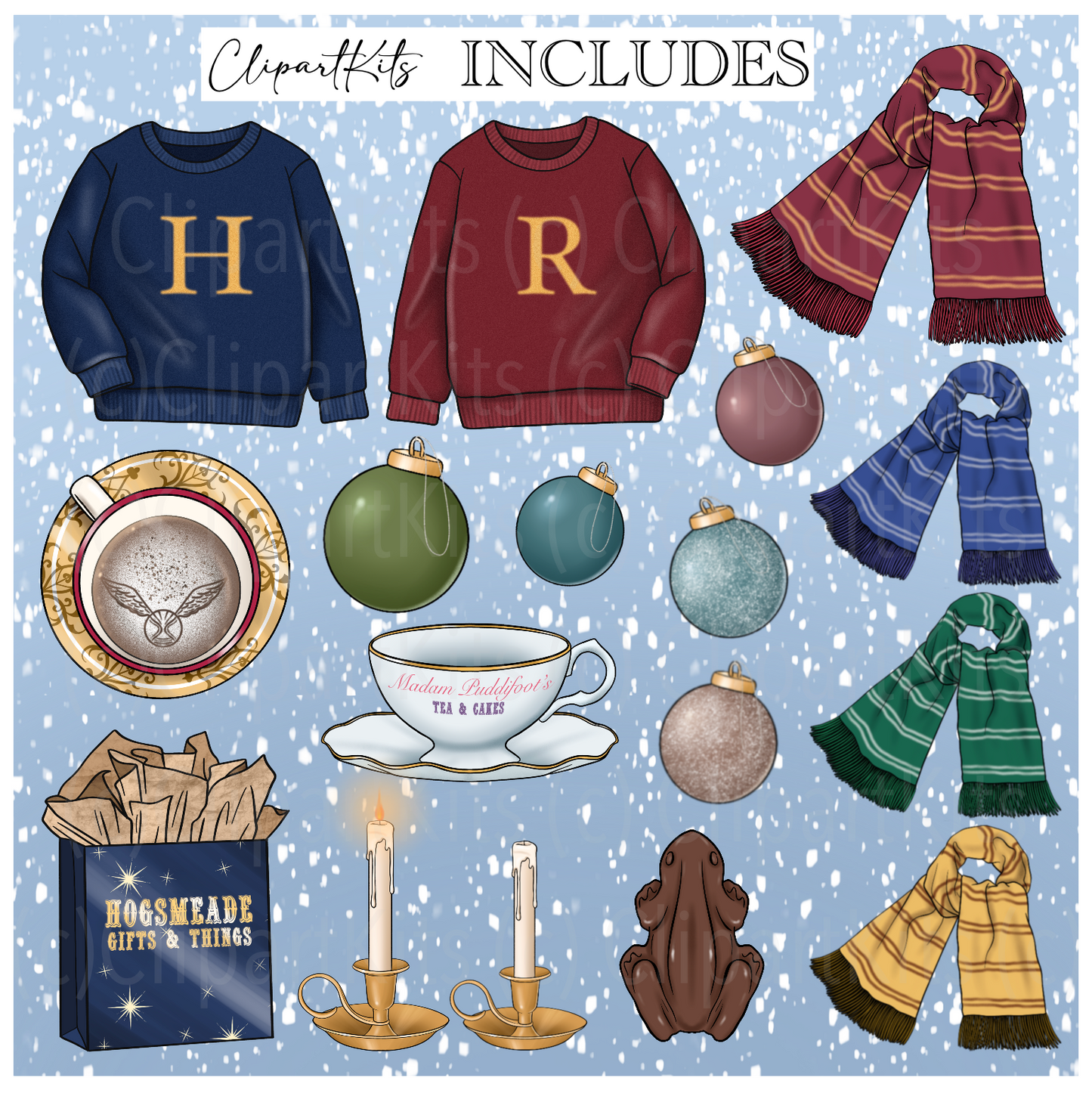 October  Limited Edition Art Set | Complete Clipart Set