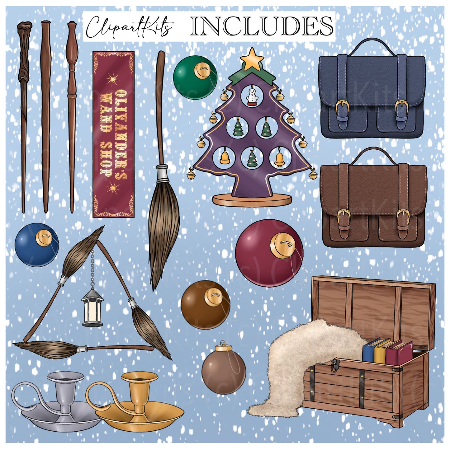 October  Limited Edition Art Set | Complete Clipart Set