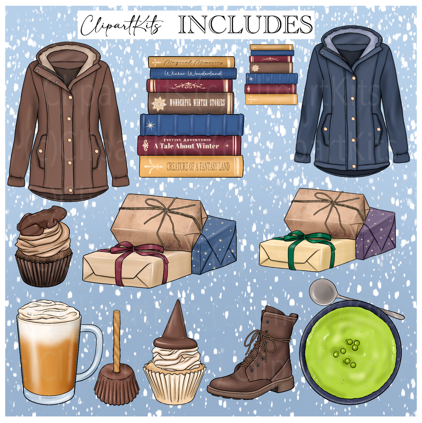 October  Limited Edition Art Set | Complete Clipart Set