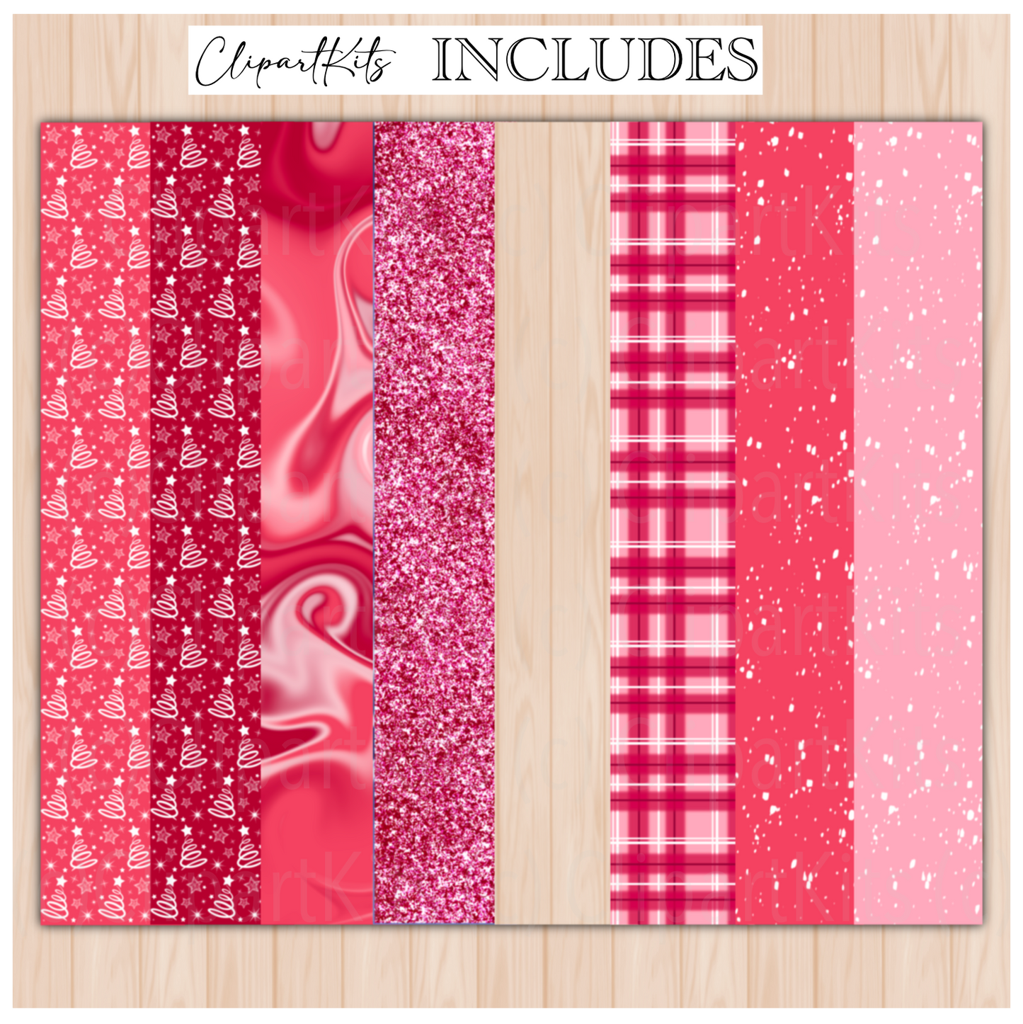 Christmas Morning RED | Complete Clipart Set