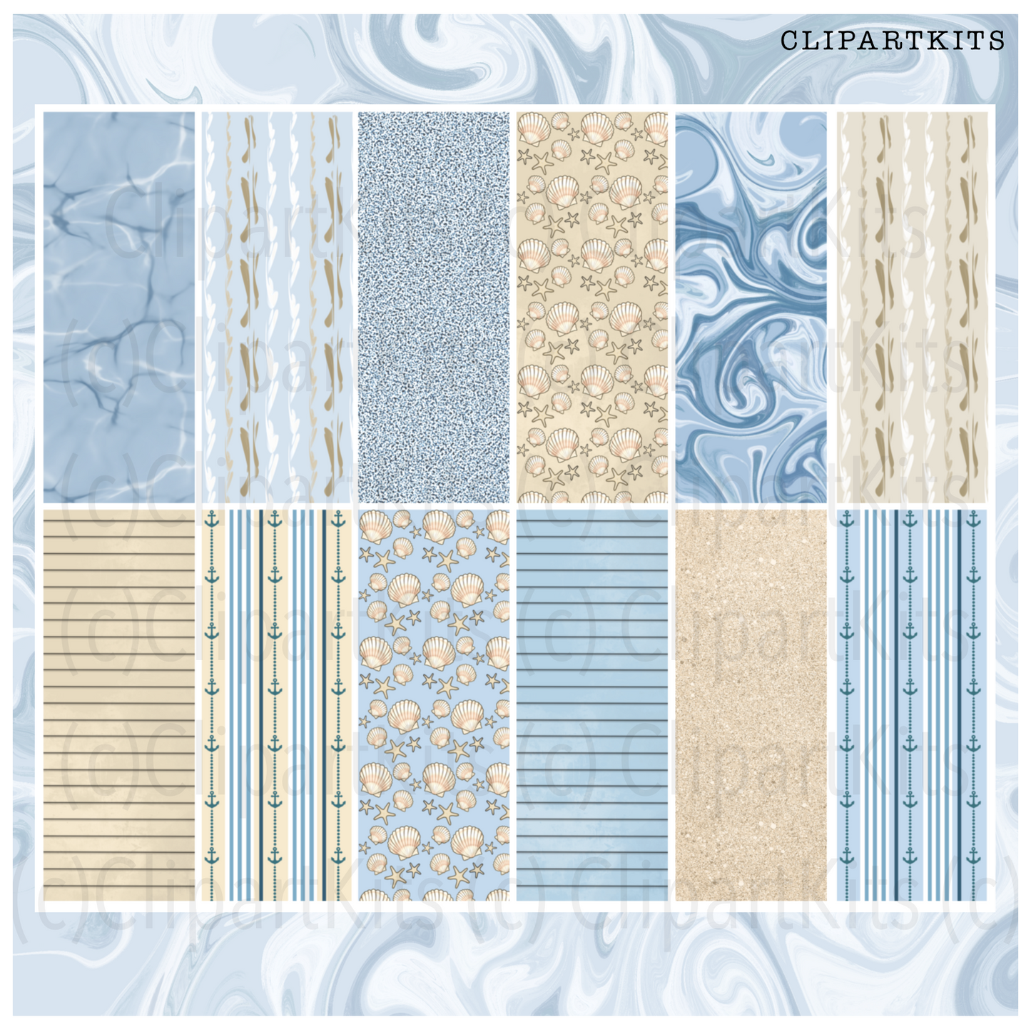 Coastal Escape | Complete Clipart Set