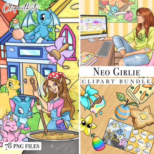 Neo Girlie - Available for a Limited Time  | Complete Clipart Set