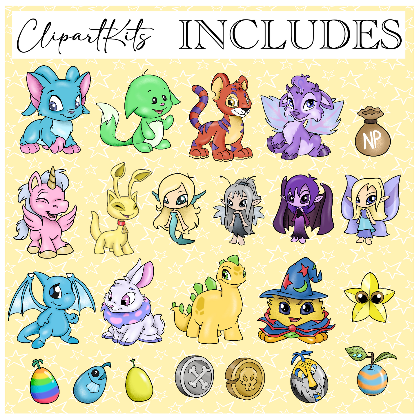 Neo Girlie - Available for a Limited Time  | Complete Clipart Set
