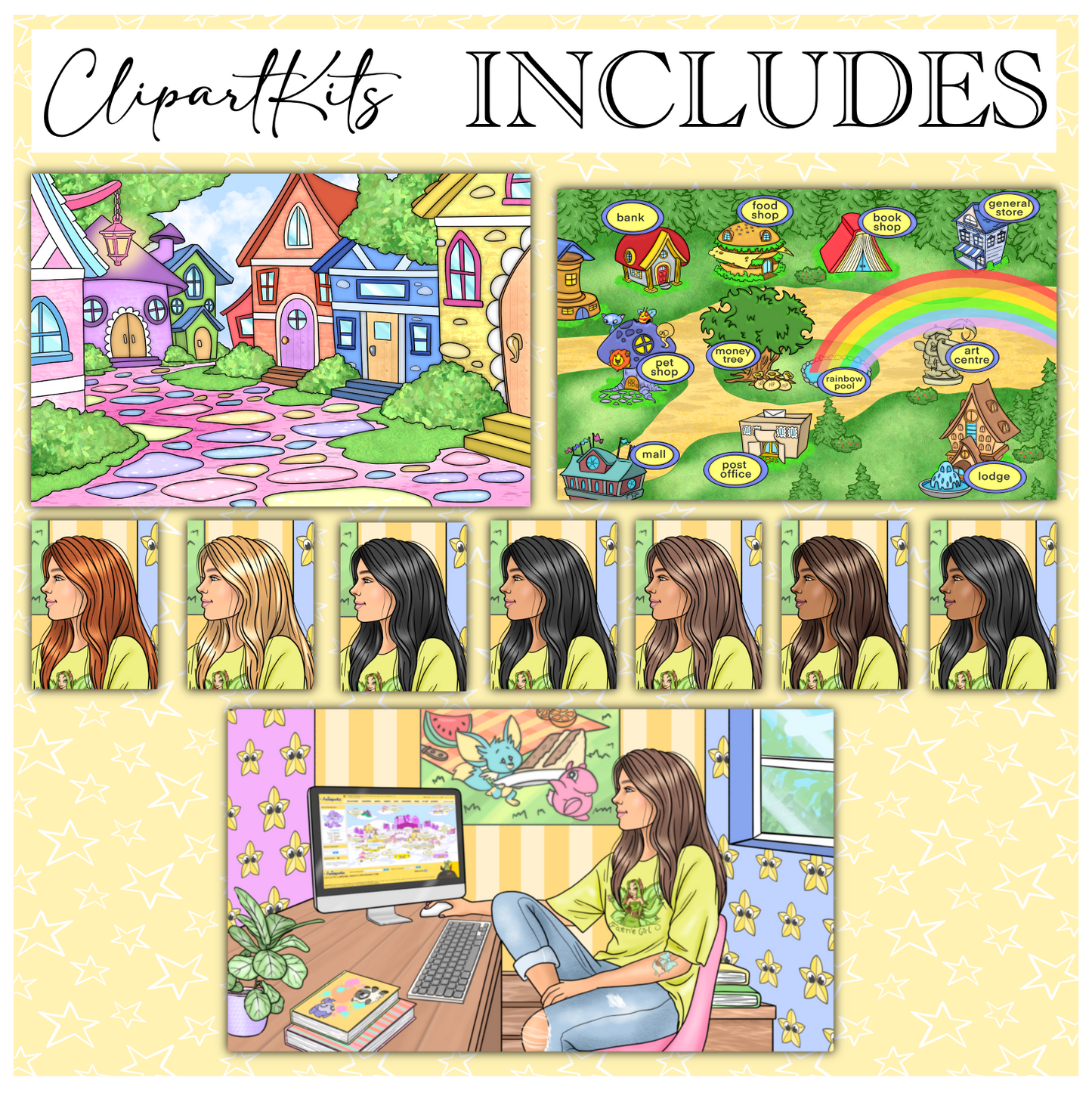 Neo Girlie - Available for a Limited Time  | Complete Clipart Set