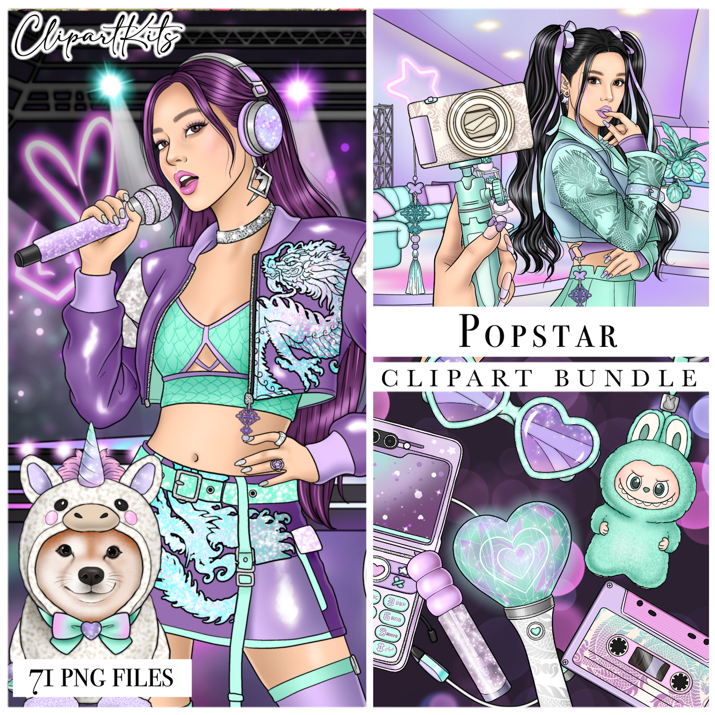 Popstar | Complete Clipart Set