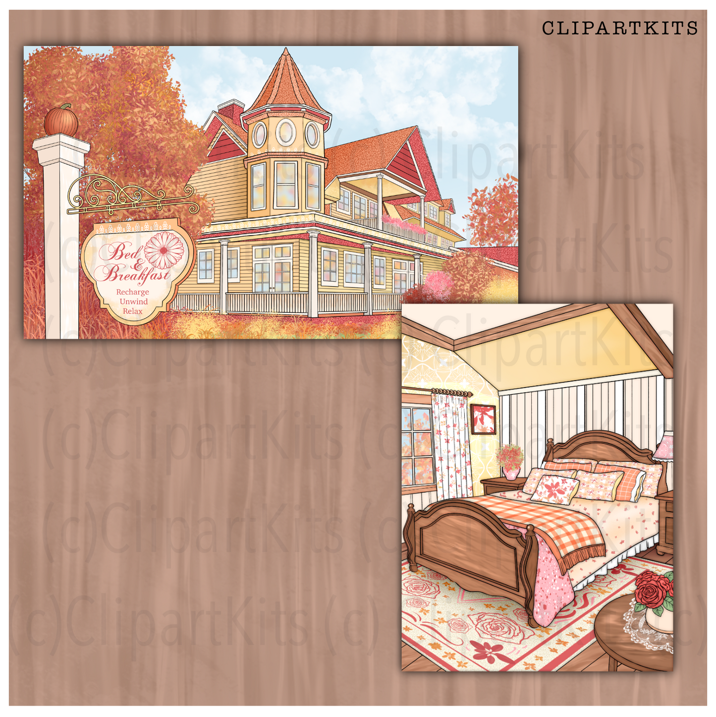 Cozy BnB | Complete Clipart Set