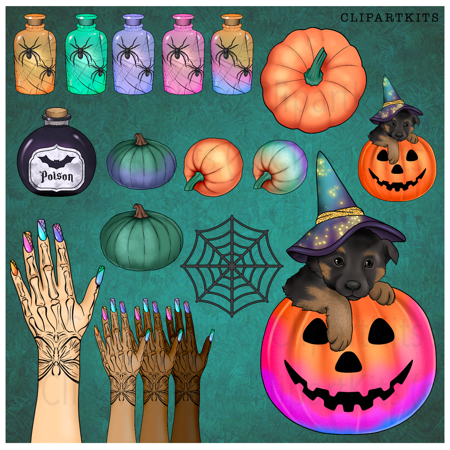 Dark Enchantment | Complete Clipart Set