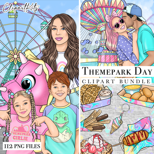 Themepark Day | Complete Clipart Set