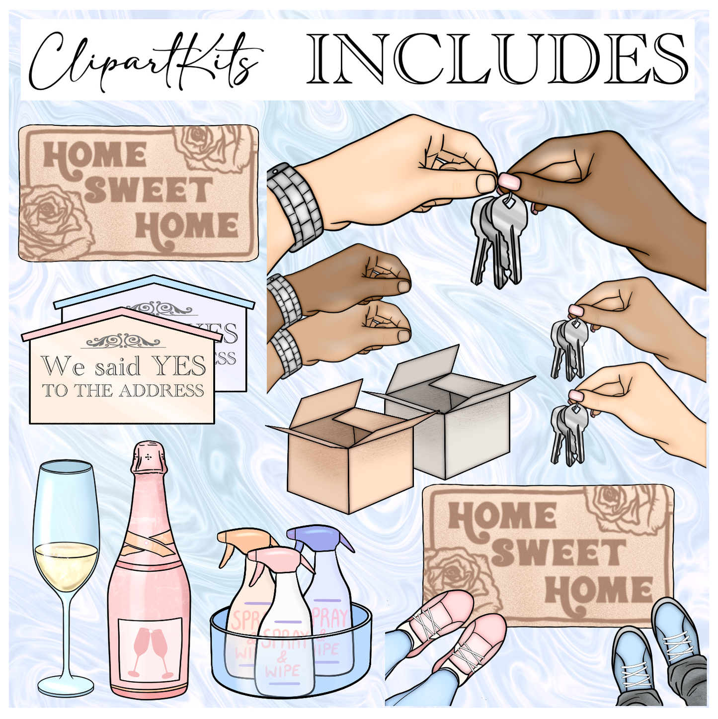 Home Sweet Home | Complete Clipart Set