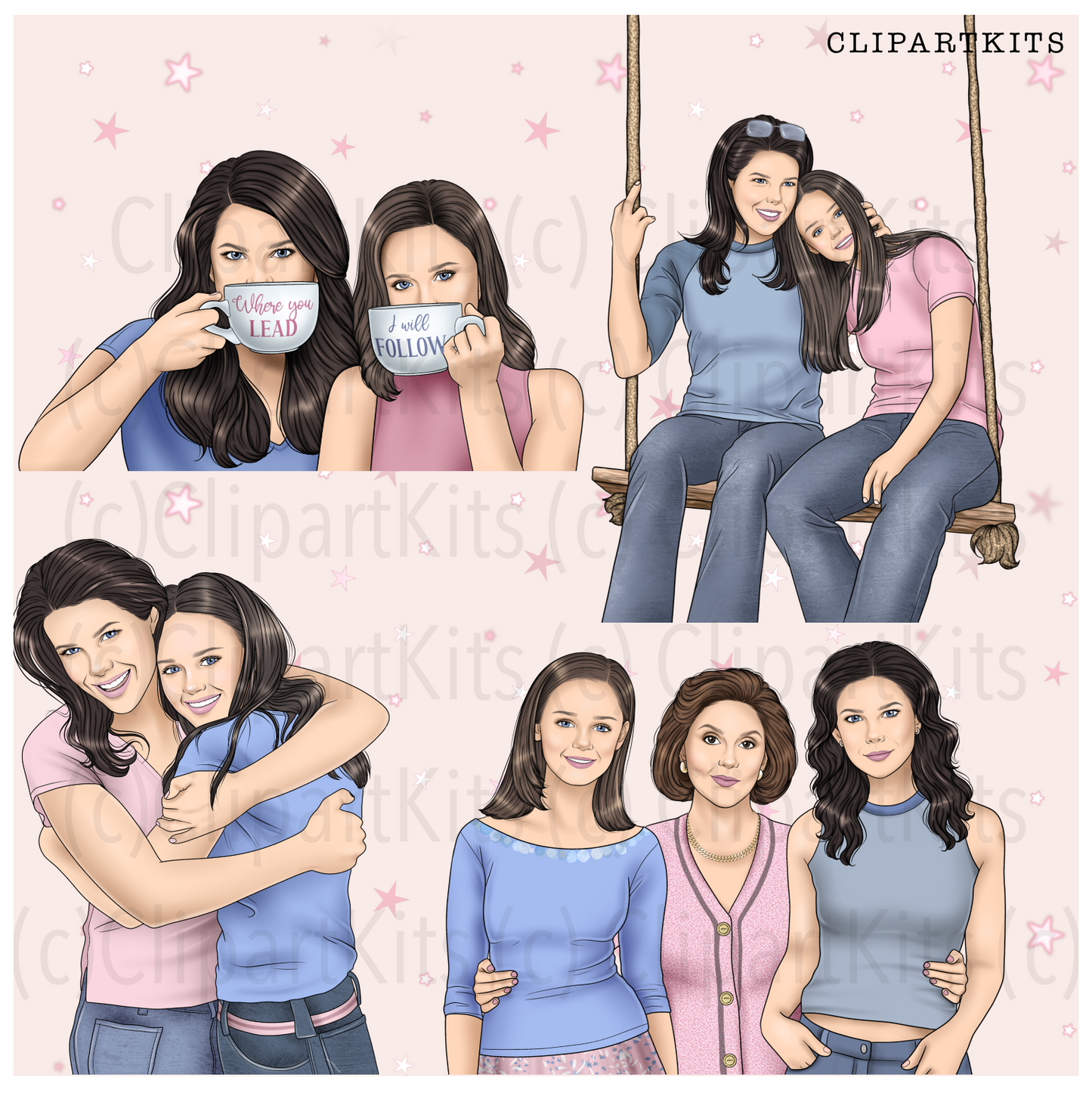 Limited Edition - Gilmore Girlies | Complete Clipart Set