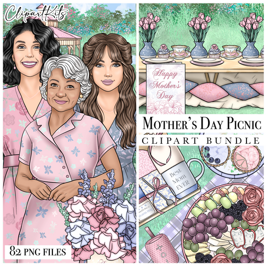 Mother’s Day Picnic | Complete Clipart Set