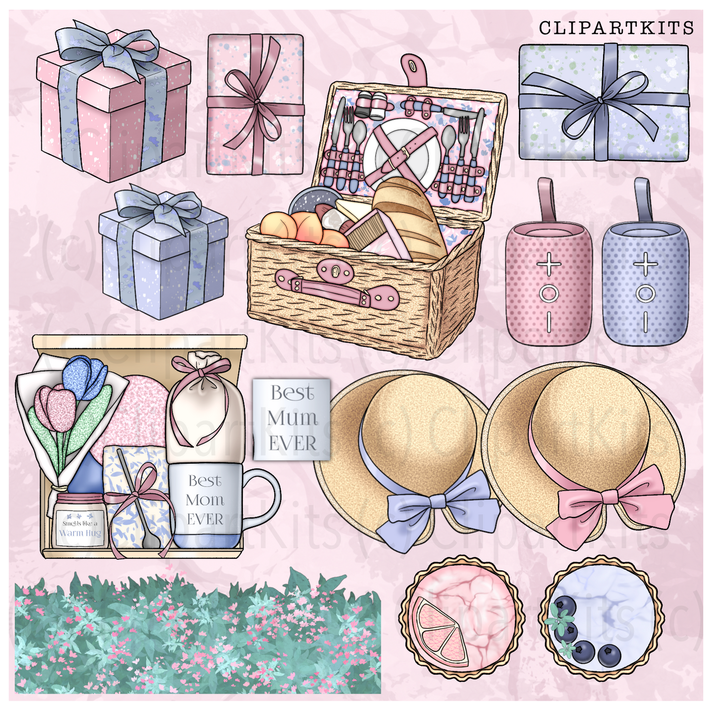 Mother’s Day Picnic | Complete Clipart Set